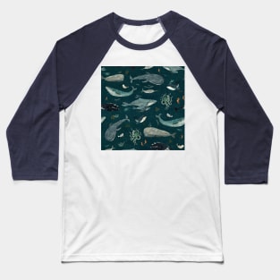 Whales midnight Baseball T-Shirt